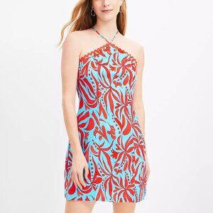 Loft Linen Halter Dress Floral